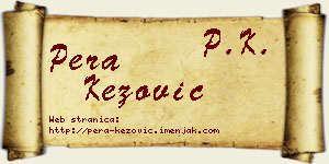 Pera Kezović vizit kartica